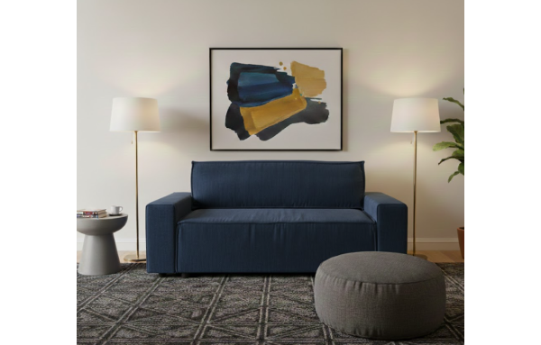 Sofa Smart X granat na sprężynach z funkcją spania i pojemnikiem